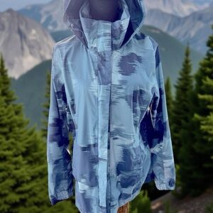The North Face Resolve Luxe Parka Il Mallard Print Blue Size L hooded